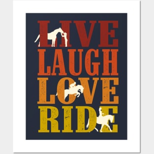 Live Laugh Love Ride Horses Posters and Art